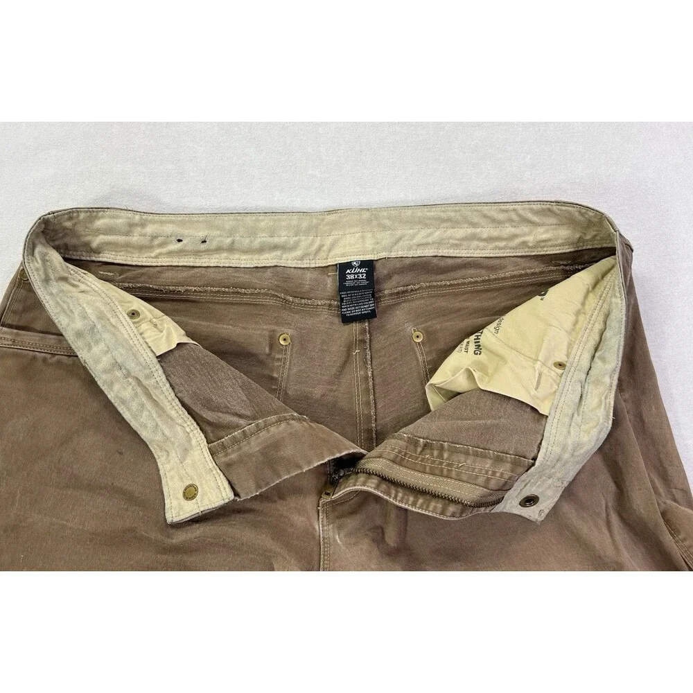 Kuhl Rydr Pants Mens 38x32 Vintage Patina Dye Articulated Knee Hiking Brown